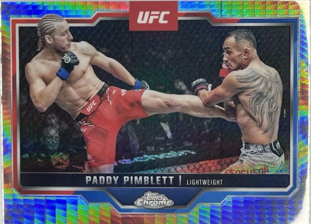 Paddy Pimblett 2025 Topps Chrome UFC Base #177 Prism Refractor