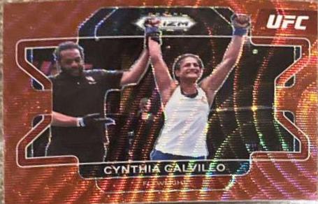 Cynthia Calvillo 2022 Panini Prizm UFC Base #59 Ruby Wave