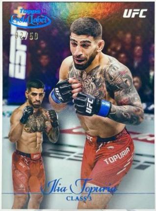 Ilia Topuria 2024 Topps Gold Label UFC Base Class III #8 Blue