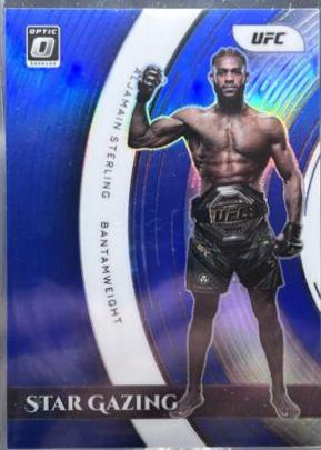 Aljamain Sterling 2022 Panini Donruss Optic UFC Star Gazing #13 Blue