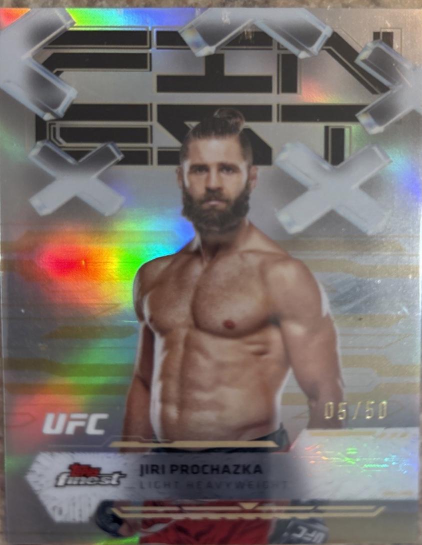 Jiri Prochazka 2025 Topps Finest UFC Base Common #99 Gold Refractor