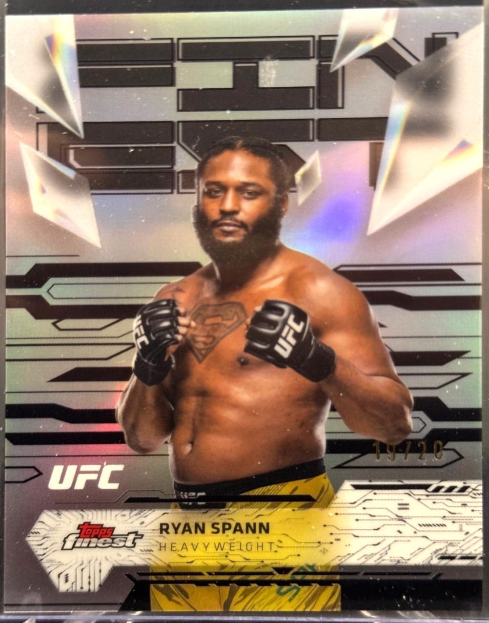 Ryan Spann 2025 Topps Finest UFC Base Uncommon #129 Black Refractor