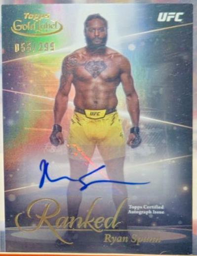 Ryan Spann 2024 Topps Royalty UFC Royalty Relic Signatures #RYS-RSN Gold