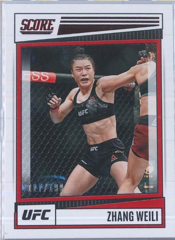 Zhang Weili 2022 Panini Chronicles UFC Base Score #200 Red