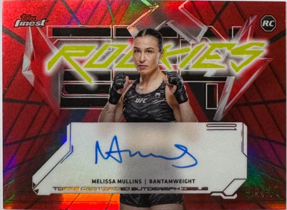 Melissa Mullins 2025 Topps Finest UFC Finest Rookie Autographs #FRA-MM Red Refractor
