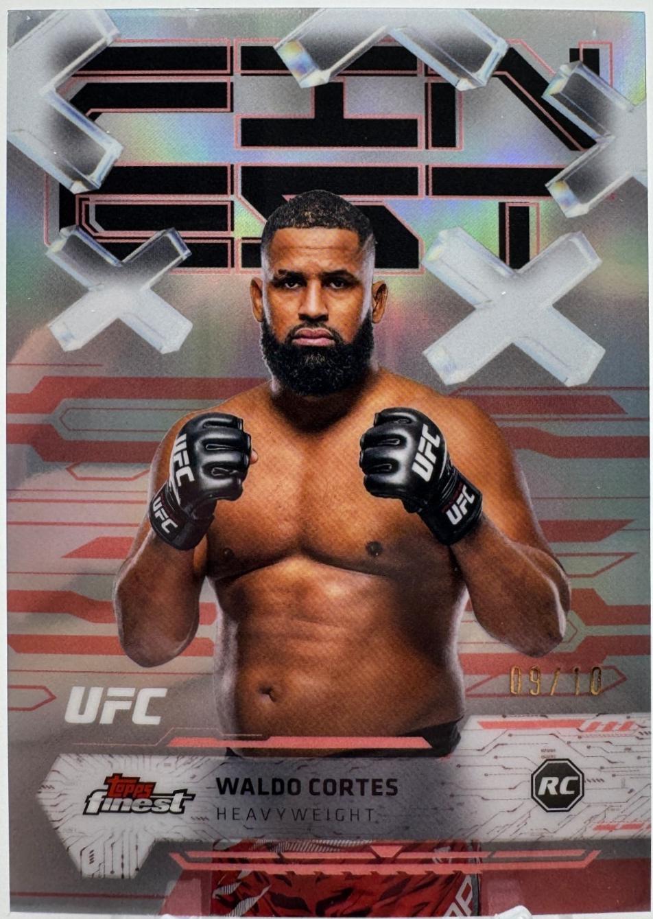 Waldo Cortes Acosta 2025 Topps Finest UFC Base Common #97 Red Refractor