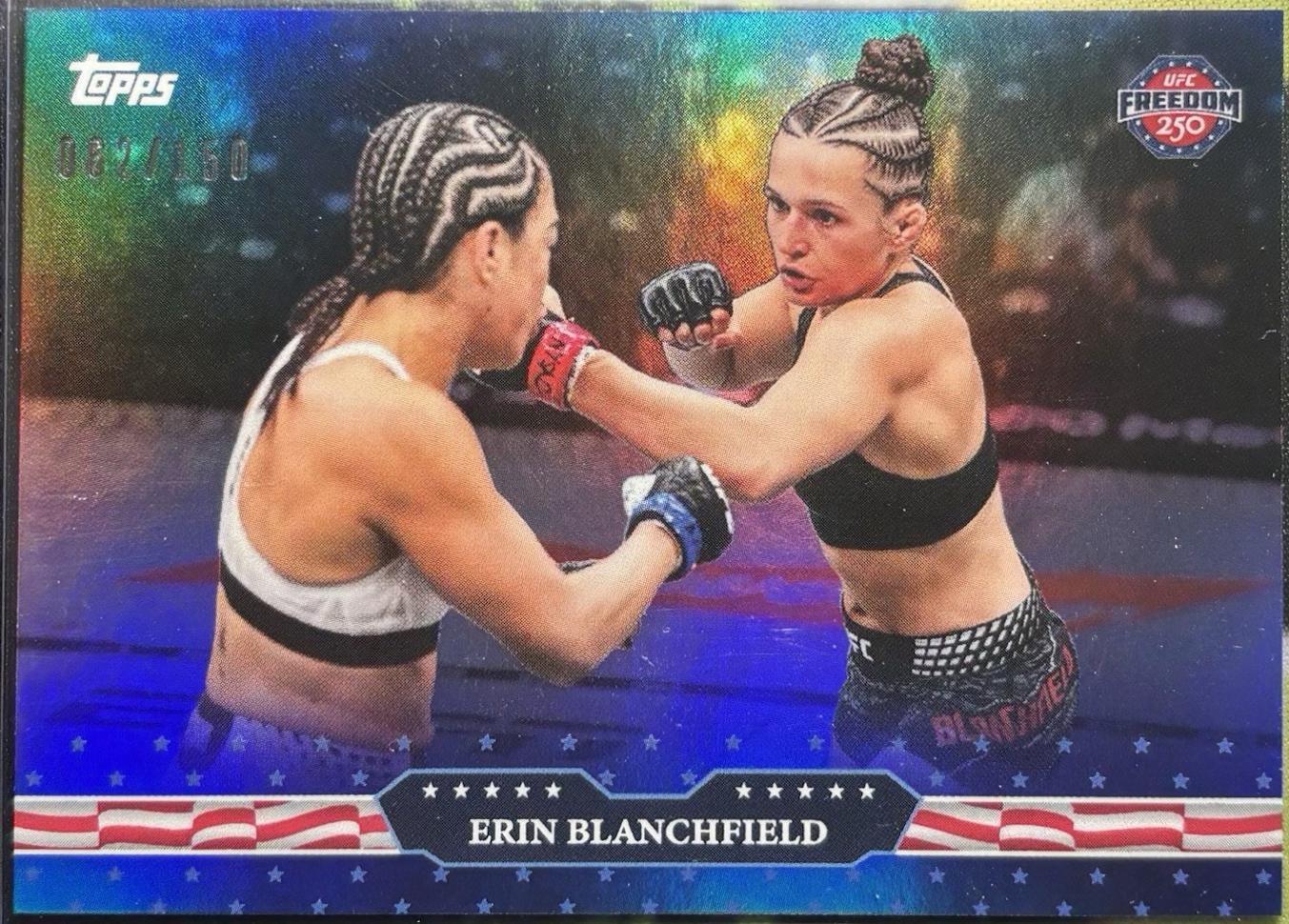 Erin Blanchfield 2026 Topps UFC Freedom 250 Base #15 Blue