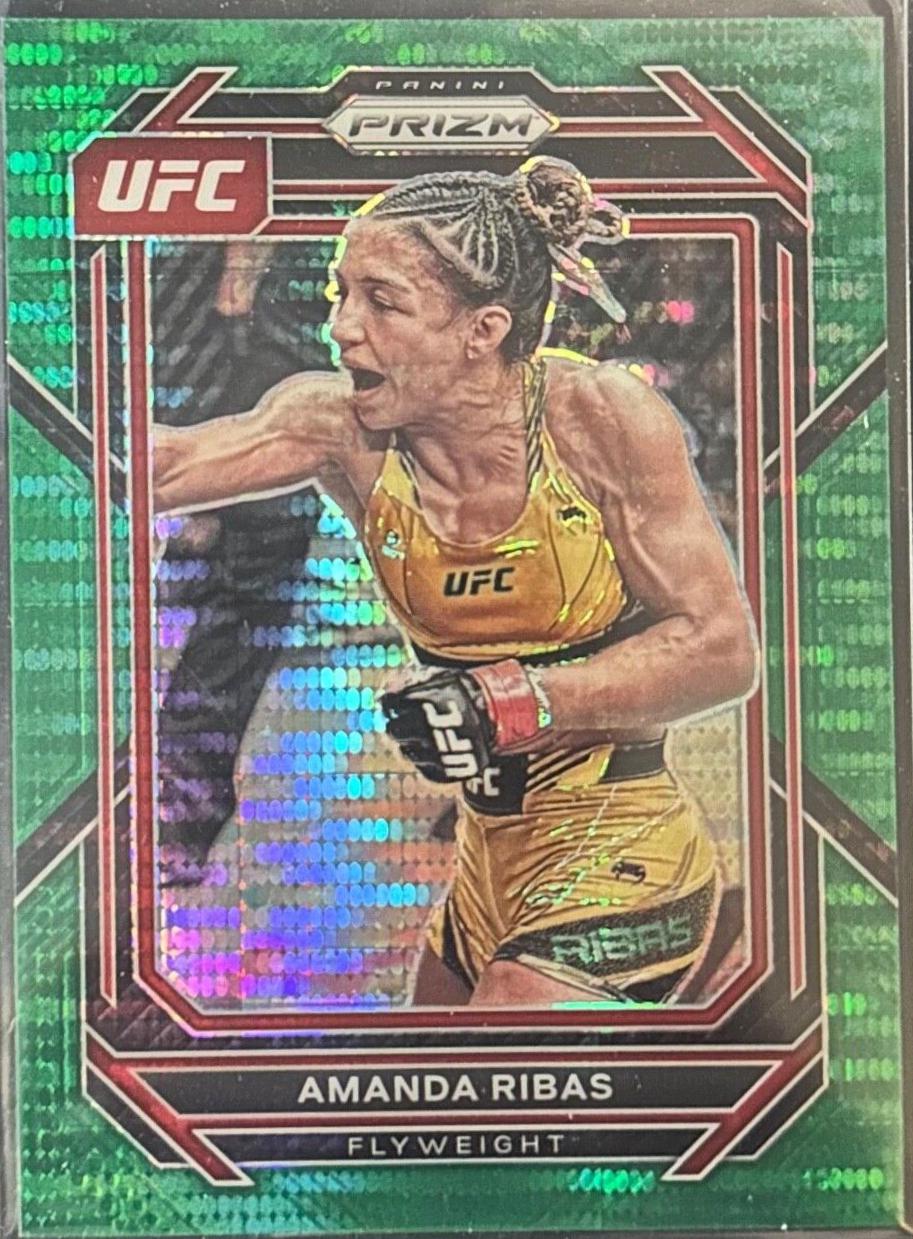 Amanda Ribas 2023 Panini Prizm UFC Base #161 Green Pulsar