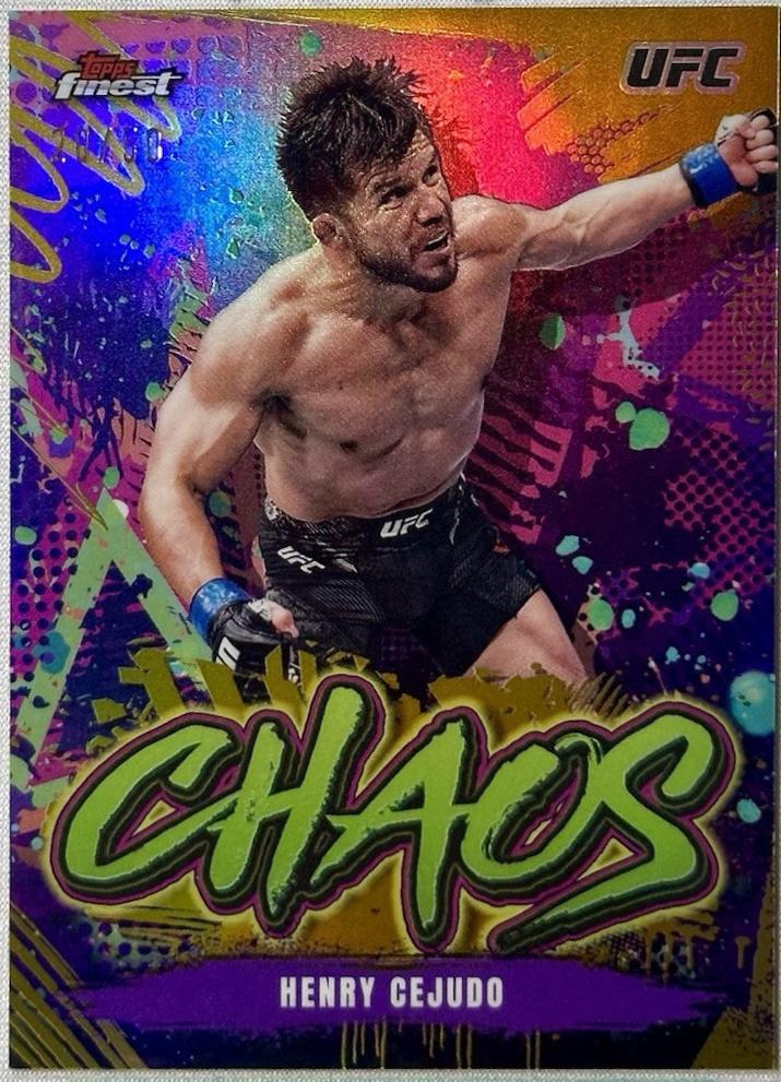 Henry Cejudo 2024 Topps Finest UFC Chaos #CHA-10 Gold Refractor