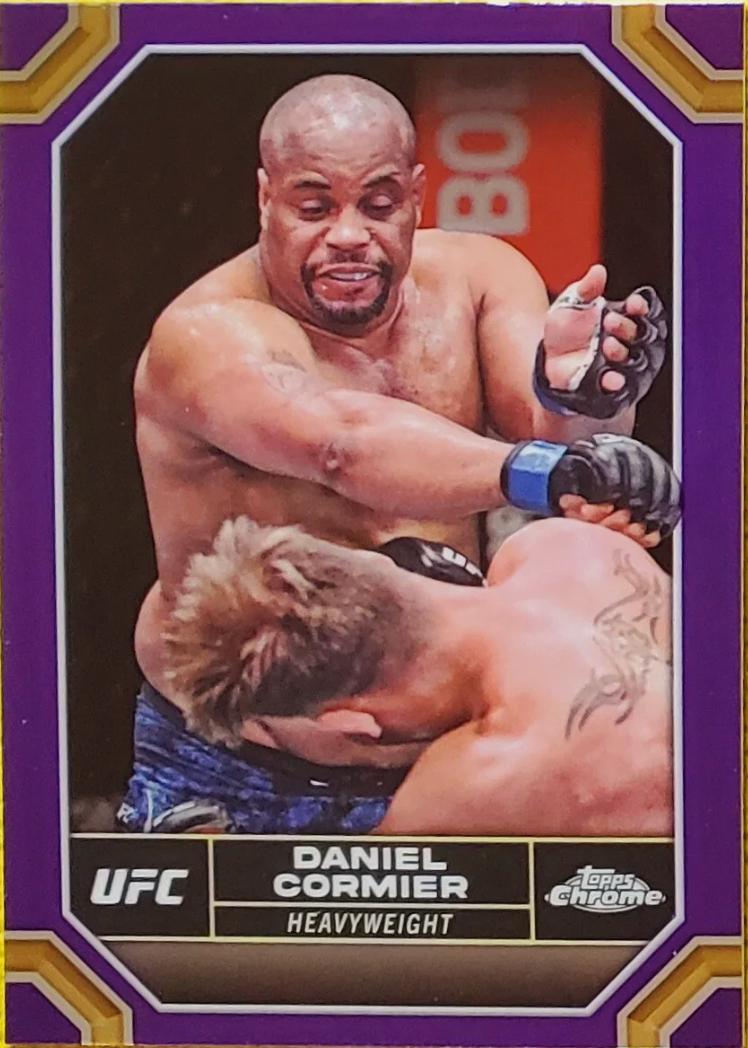Daniel Cormier 2024 Topps Chrome UFC Base #56 Purple Refractor