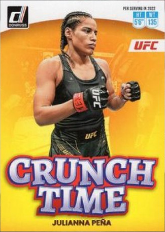 Julianna Peña 2023 Panini Donruss UFC Crunch Time #2 Press Proof Black