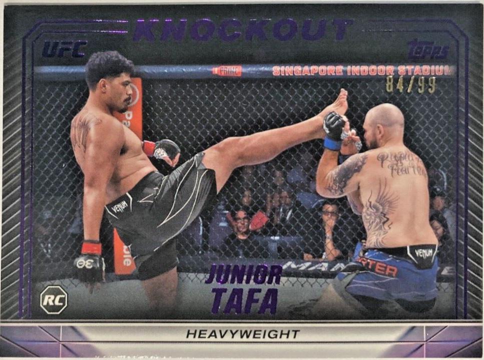 Junior Tafa 2024 Topps Knockout UFC Base #17 Purple