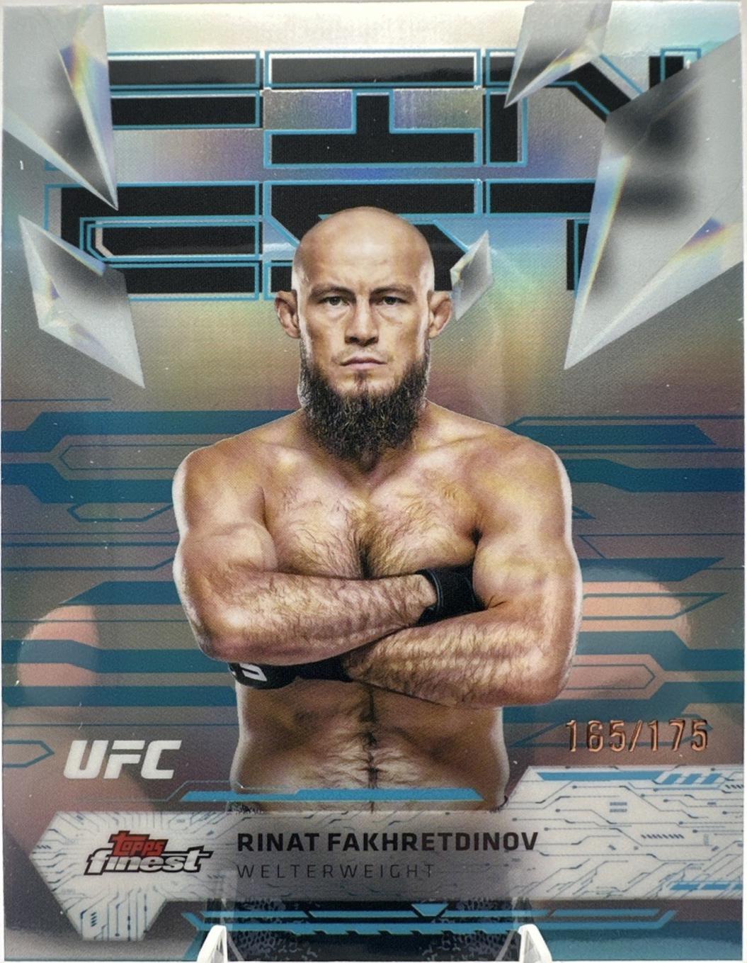 Rinat Fakhretdinov 2025 Topps Finest UFC Base Uncommon #109 Blue Refractor