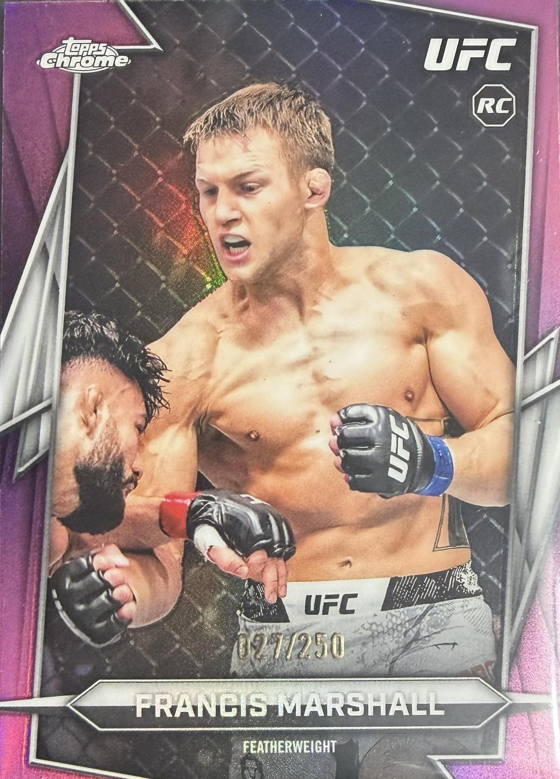Francis Marshall 2026 Topps Chrome UFC Base #99 Pink Refractor
