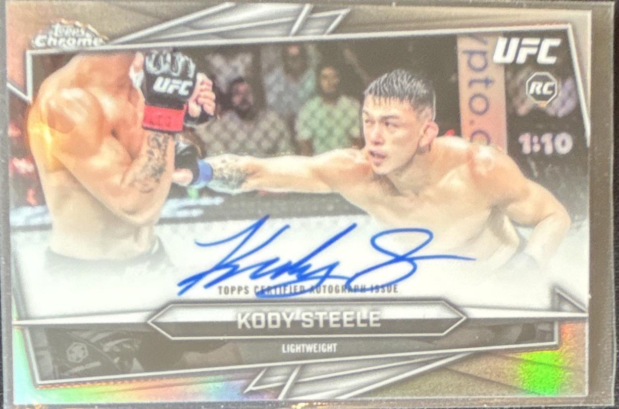 Kody Steele 2026 Topps Chrome UFC Base Autographs #BAV-KS Black Refractor