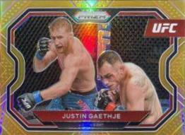 Justin Gaethje 2021 Panini Prizm UFC Base #141 Orange