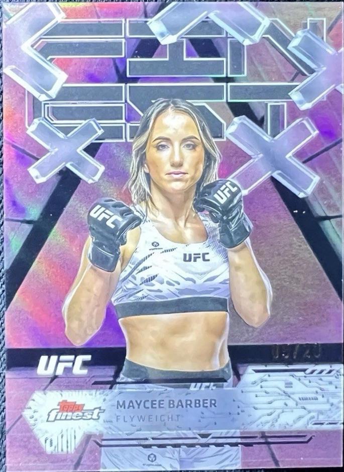 Maycee Barber 2025 Topps Finest UFC Base Common #12 Purple Refractor
