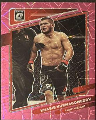 Khabib Nurmagomedov 2022 Panini Donruss Optic UFC Base #67 Pink Velocity