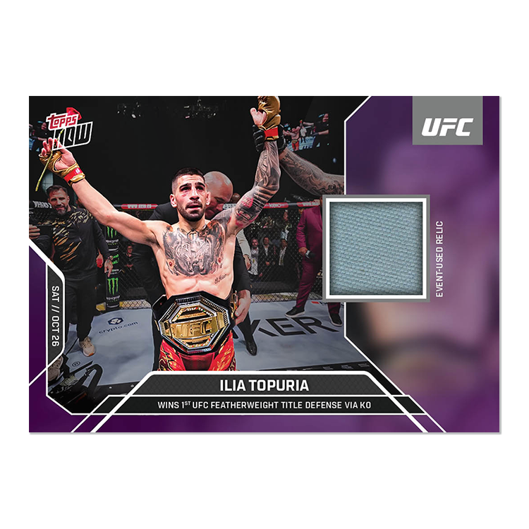 Ilia Topuria Topps Now UFC Event-used Mat Relics #27 Purple
