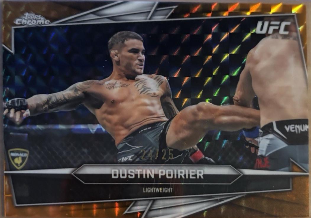 Dustin Poirier 2026 Topps Chrome UFC Base #78 Orange Refractor