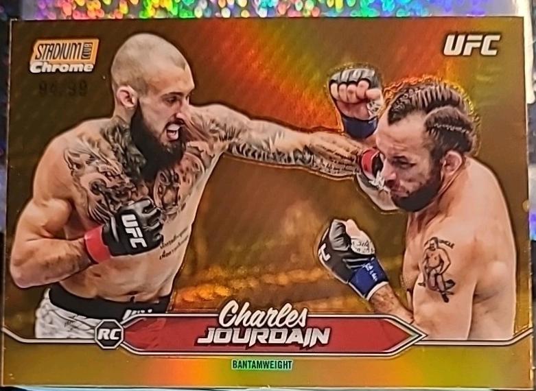 Charles Jourdain 2025 Topps Stadium Club UFC Base Chrome #C-136 Orange Refractor