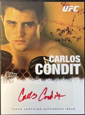 Carlos Condit 2010 Topps UFC Fighter and Personalities Autographs #FA-CC Red