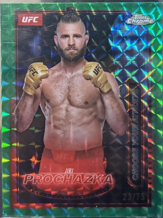 Jiri Prochazka 2025 Topps Chrome UFC Mission Control #MCL-15 Geometric Green Refractor