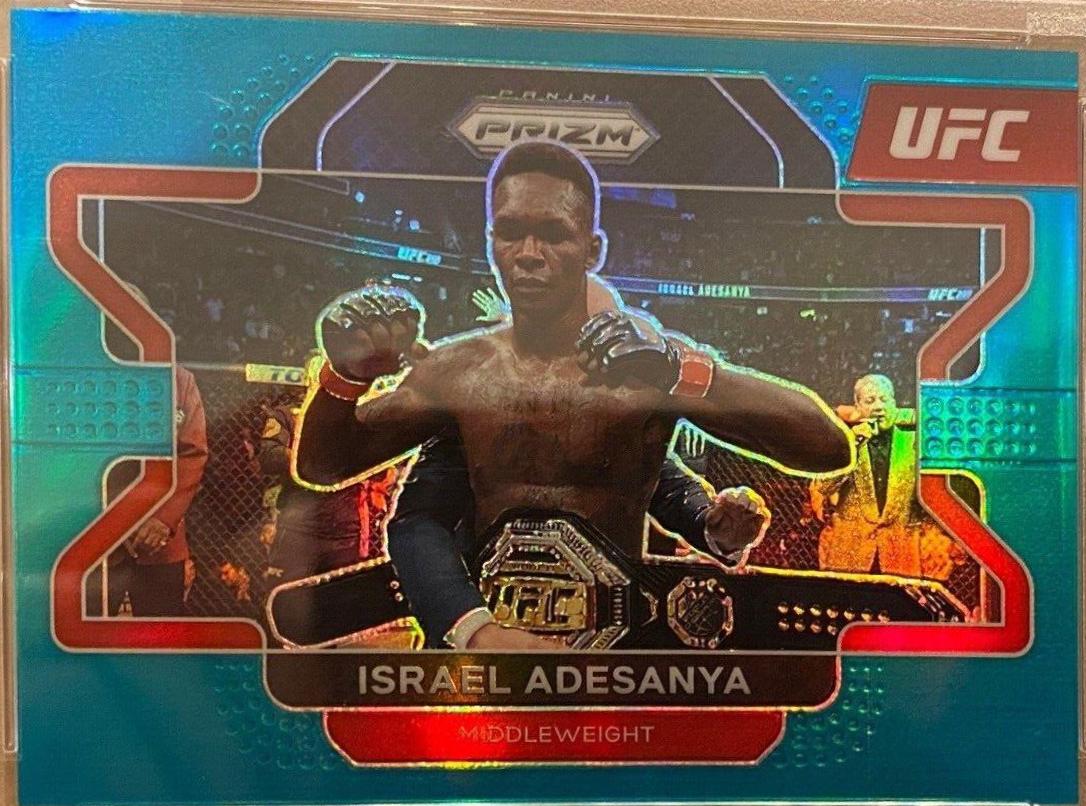 Israel Adesanya 2022 Panini Prizm UFC Base #23 Teal
