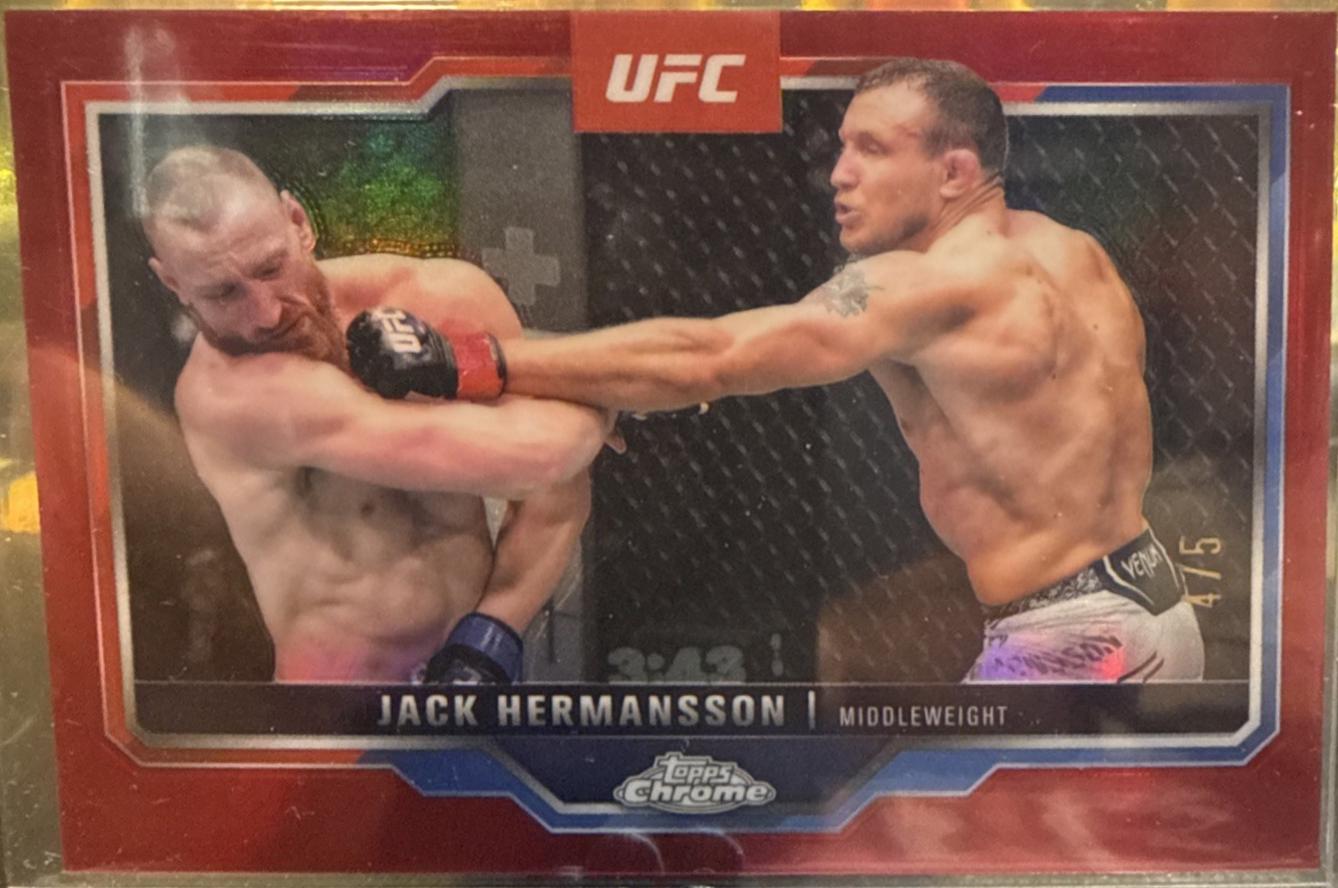 Jack Hermansson 2025 Topps Chrome UFC Base #191 Red Refractor