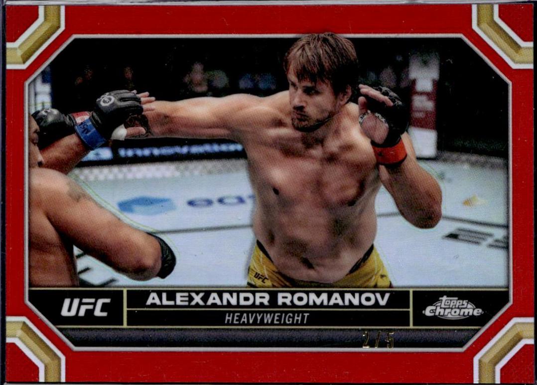 Alexandr Romanov 2024 Topps Chrome UFC Base #9 Red Refractor