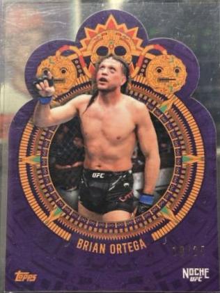 Brian Ortega 2024 Topps Noche UFC Base #5 Purple Die-Cut