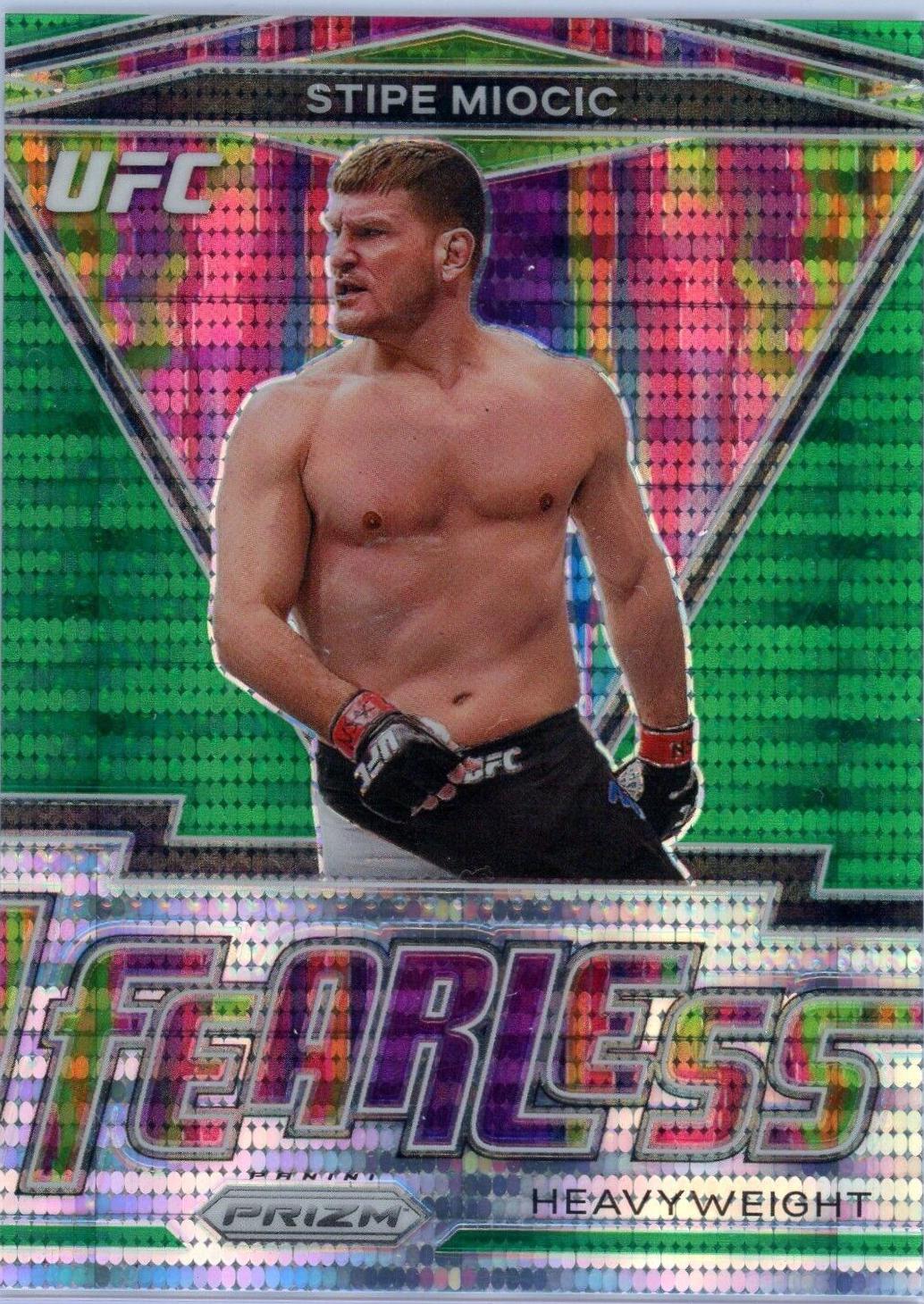 Stipe Miocic 2021 Panini Prizm UFC Fearless #11 Green Pulsar