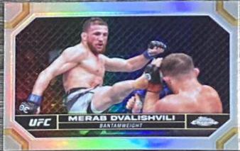 Merab Dvalishvili 2024 Topps Chrome UFC Base #135 Refractor