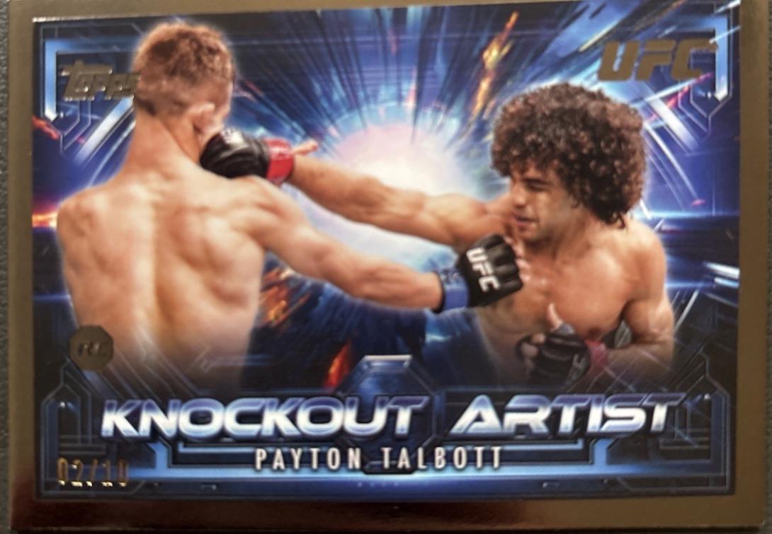 Payton Talbott 2025 Topps Knockout UFC Knockout Artists #KA-8 Black
