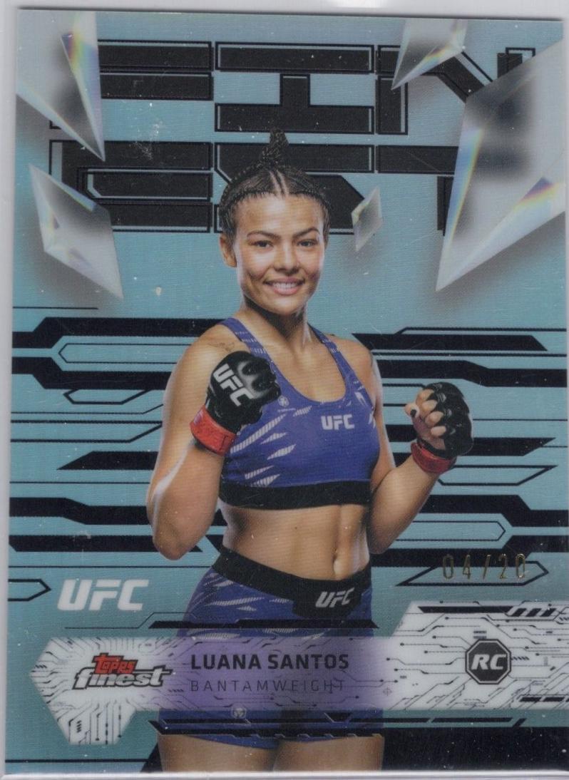 Luana Santos 2025 Topps Finest UFC Base Uncommon #132 Black Refractor