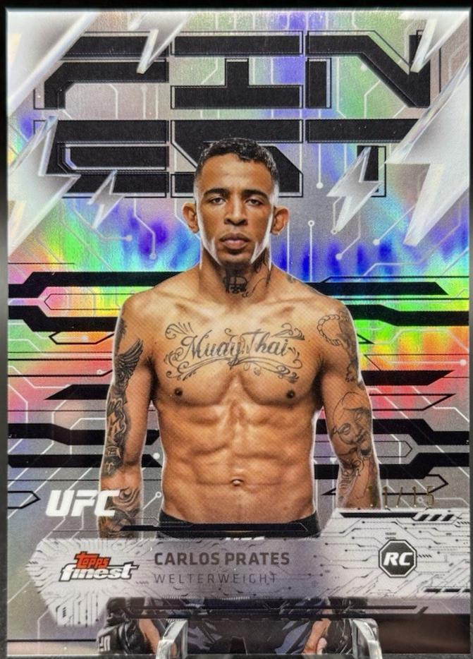 Carlos Prates 2025 Topps Finest UFC Base Rare #226 Black Refractor
