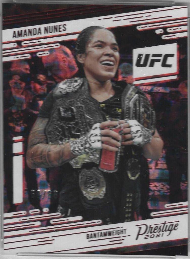 Amanda Nunes 2021 Panini Chronicles UFC Base Prestige #74 Asia Red