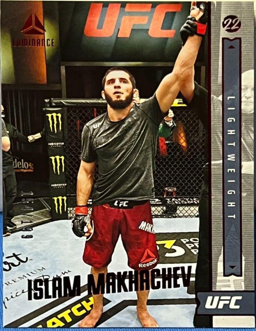Islam Makhachev 2022 Panini Chronicles UFC Base Luminance #154 Red