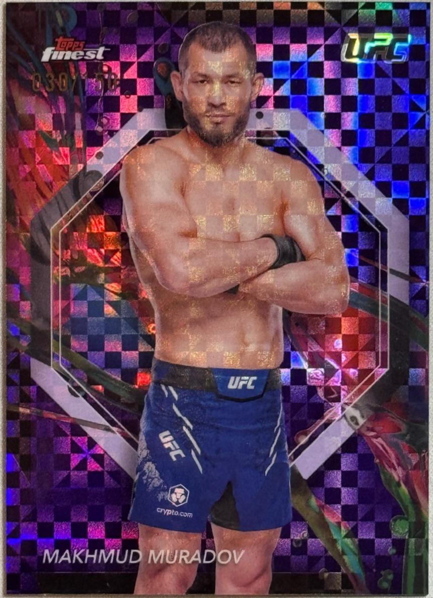Makhmud Muradov 2024 Topps Finest UFC Base Common #24 Purple Checkerboard Refractor