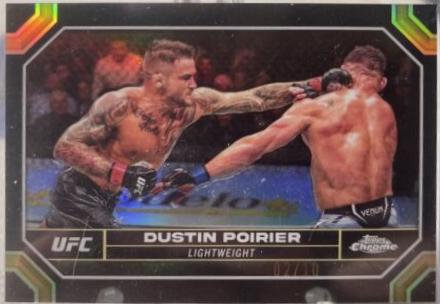 Dustin Poirier 2024 Topps Chrome UFC Base #64 Black Refractor
