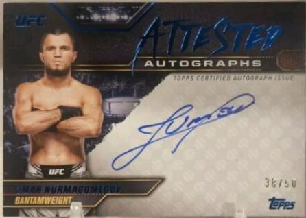 Umar Nurmagomedov 2024 Topps Knockout UFC Attested Autographs #ATT-UNV Blue