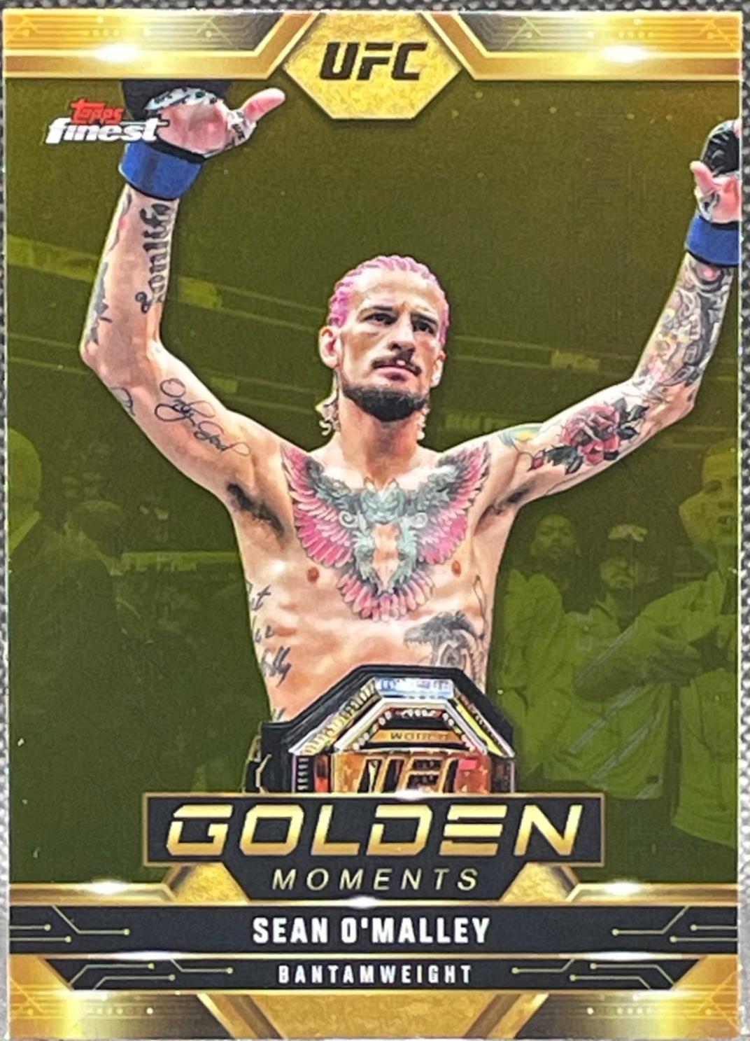 Sean O'Malley 2025 Topps Finest UFC Golden Moments #GM-5 Refractor