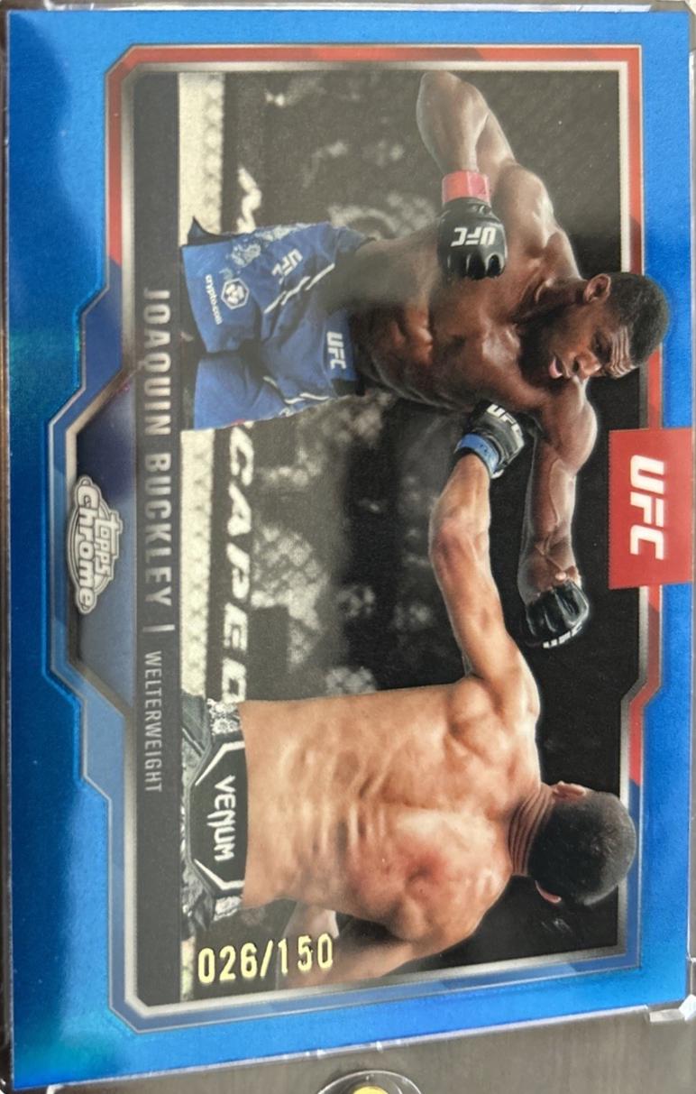Joaquin Buckley 2025 Topps Chrome UFC Base #39 Blue Refractor