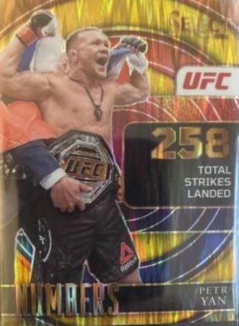 Petr Yan 2022 Panini Select UFC Select Numbers #16 Gold Flash