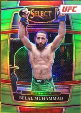Belal Muhammad 2022 Panini Select UFC Concourse #96 Neon Green