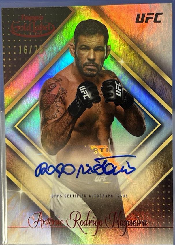 Antonio Rodrigo Nogueira 2024 Topps Gold Label UFC Golden Greats Autographs #GGA-ARO Red