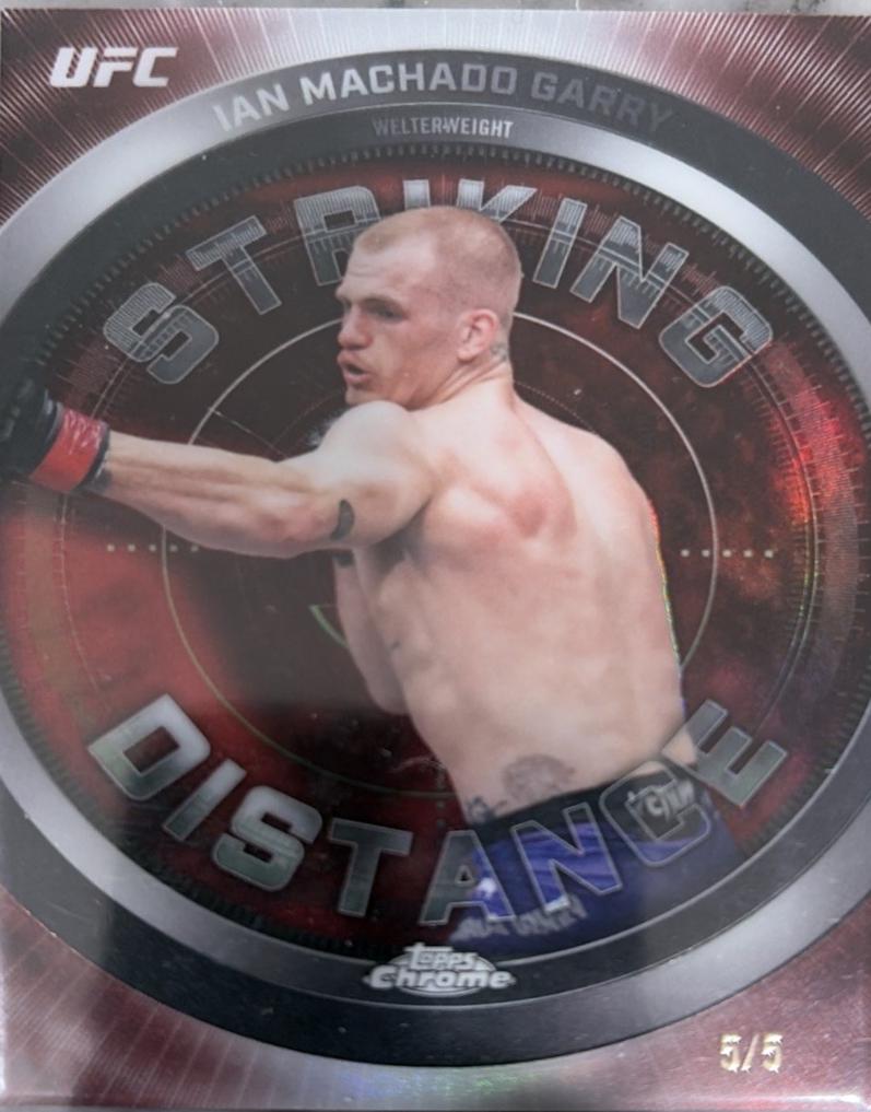 Ian Machado Garry 2026 Topps Chrome UFC Striking Distance #SD-10 Red Refractor