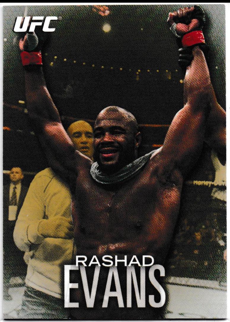 Rashad Evans 2012 Topps UFC Knockout Base #18 Gold