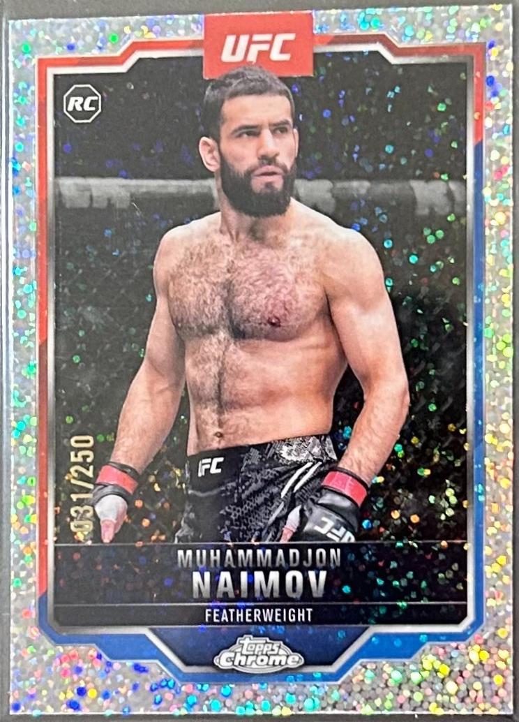 Muhammadjon Naimov 2025 Topps Chrome UFC Base #45 Speckle Refractor