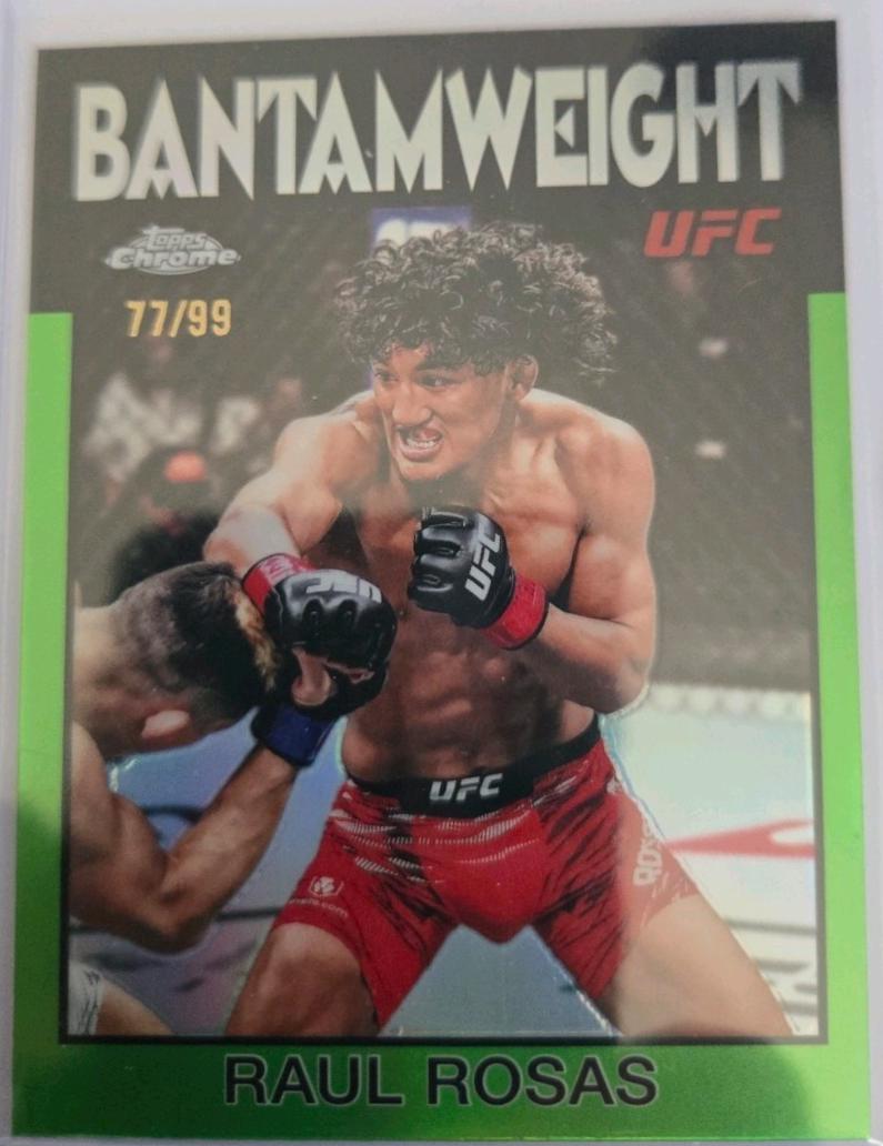 Raul Rosas 2026 Topps Chrome UFC 1986 Topps #86-7 Green Refractor